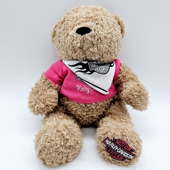 HARLEY DAVIDSON | Spirit Jr motorcycle curly haired stuffed animal toy 12" - Picture 1 of 8
